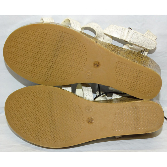 Arizona Jeans Co. Girls Stacey Embellished Wedge Sandals Shoes Size 4 - Picture 6 of 6